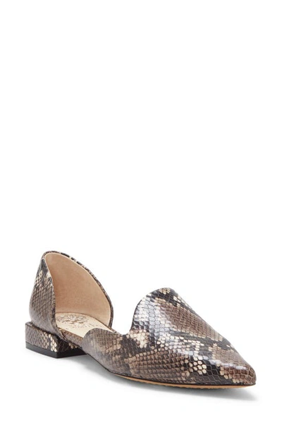Shop Vince Camuto Vince Camto Cruiz D'orsay Flat In Taupe Leather