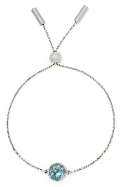 Shop Dean Davidson Signature Knockout Pendant Bracelet In Blue Topaz/silver