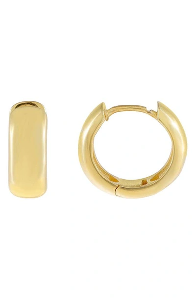 Shop Adinas Jewels Huggie Hoop Earrings In Gold