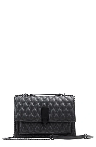 Shop Aldo Nerallax Faux Leather Crossbody Bag In Black/ Black