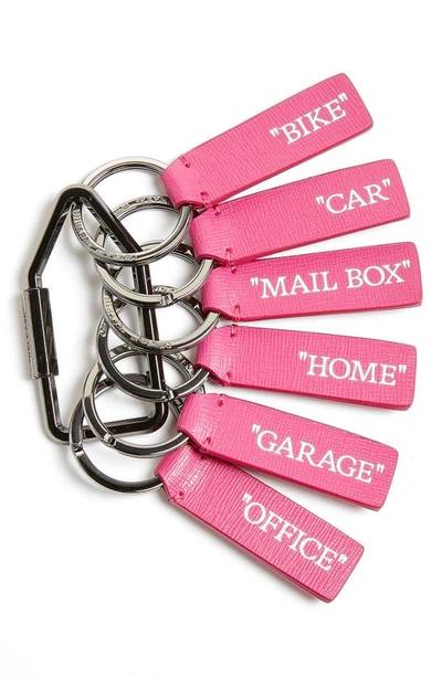 Shop Off-white Label Keyring In Fuchsia