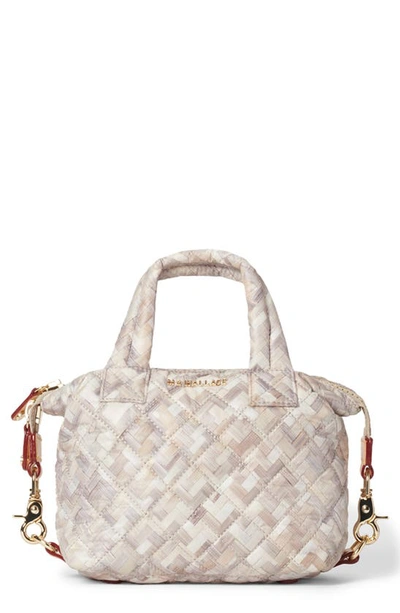 Shop Mz Wallace Micro Sutton Tote In Basket Weave