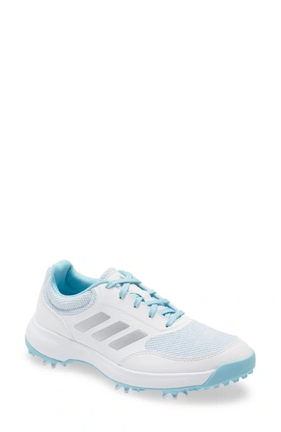 Shop Adidas Golf Tech Response 2.0 Golf Shoe In White/ Blue