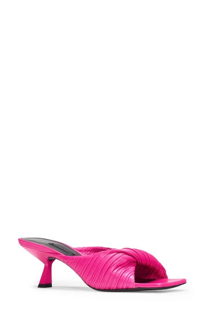 Shop Versace Textured Twist Strap Sandal In Pink