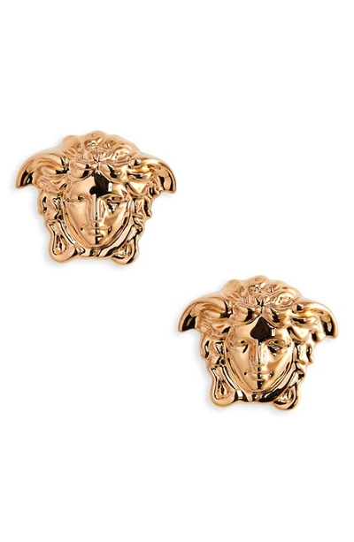 Shop Versace Medusa Stud Earrings In Gold