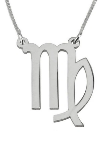 Shop Melanie Marie Zodiac Pendant Necklace In Sterling Silver - Virgo