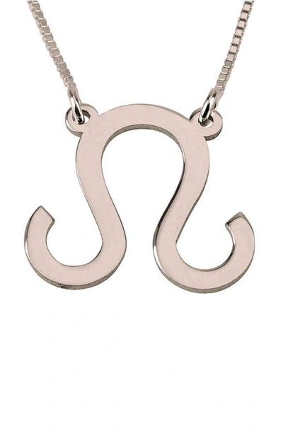 Shop Melanie Marie Zodiac Pendant Necklace In Rose Gold Plated - Leo