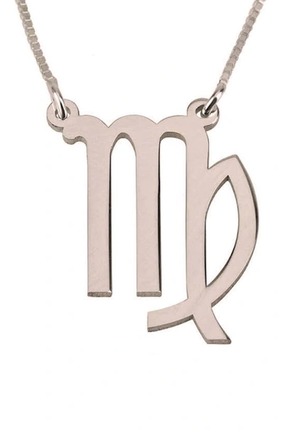 Shop Melanie Marie Zodiac Pendant Necklace In Rose Gold Plated - Virgo