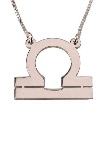 Shop Melanie Marie Zodiac Pendant Necklace In Rose Gold Plated - Libra