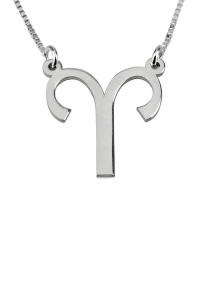 Shop Melanie Marie Zodiac Pendant Necklace In Sterling Silver - Aries