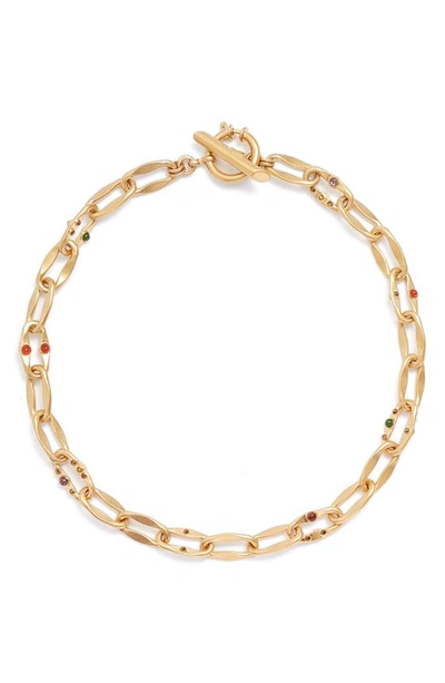Shop Gas Bijoux Gabriel Chain Link Necklace In Gold