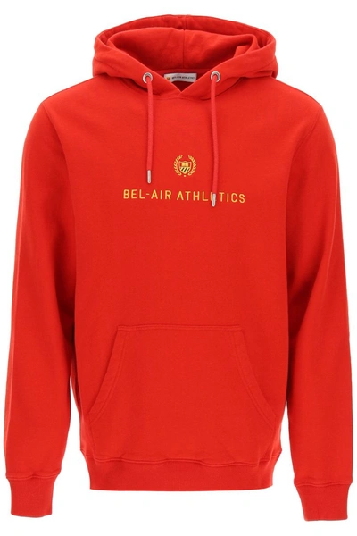 Shop Bel-air Athletics Academy Crest Hoodie In Red