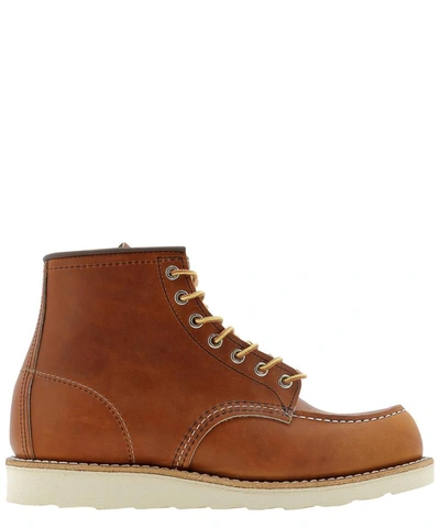 Shop Red Wing Shoes "classic Moc" Ankle Boots In Brown