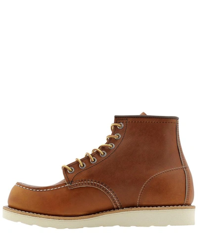 Shop Red Wing Shoes "classic Moc" Ankle Boots In Brown