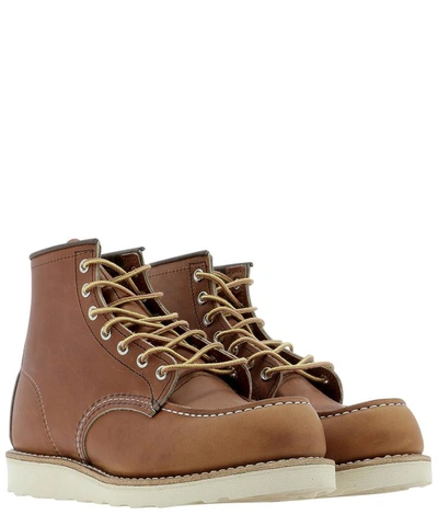 Shop Red Wing Shoes "classic Moc" Ankle Boots In Brown