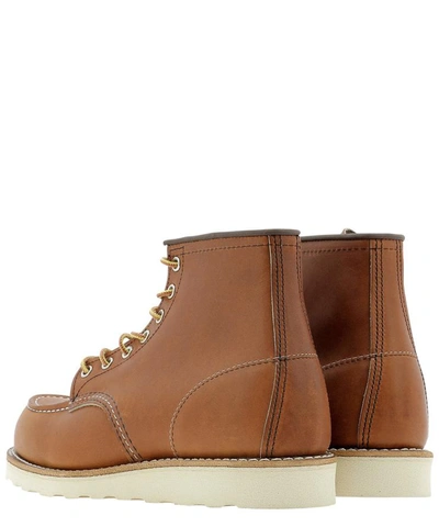 Shop Red Wing Shoes "classic Moc" Ankle Boots In Brown