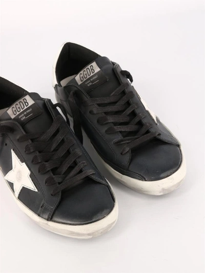 Shop Golden Goose Black Superstar Sneakers