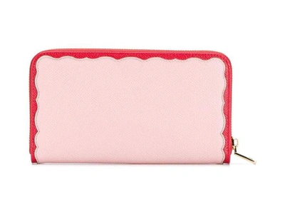 Shop Dolce & Gabbana Love Logo Zip Wallet In Pink