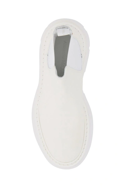 Shop Alexander Mcqueen Chelsea Tread Boots In Bone White White