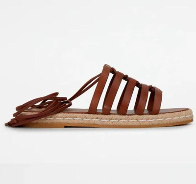 Shop Tod's Sandals In Marrone