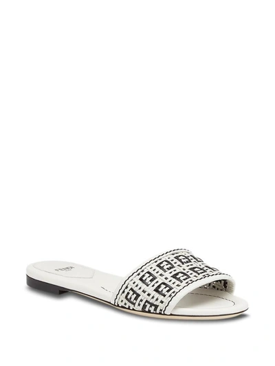 Shop Fendi Sandals White