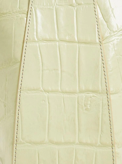 Shop Givenchy Antigona Vertical Crossbody Bag In Crocodile Print Leather In Green
