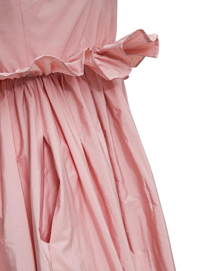 Shop Red Valentino The Black Tag Taffetas Dress In Pink