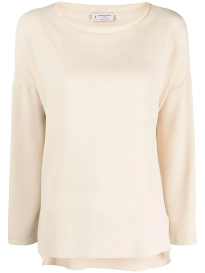 Shop Alberto Biani Blouse In Beige Cady