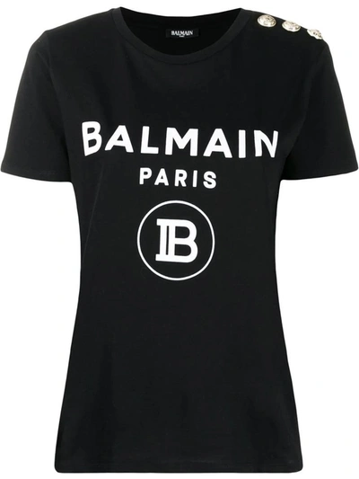 Shop Balmain T-shirts In Eab