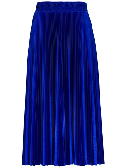 Shop Balenciaga Blue Pleated Tracksuit Skirt
