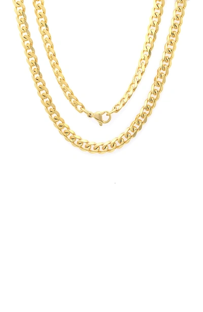Shop Hmy Jewelry Stainless Steel Chain Link Necklace In Yellow