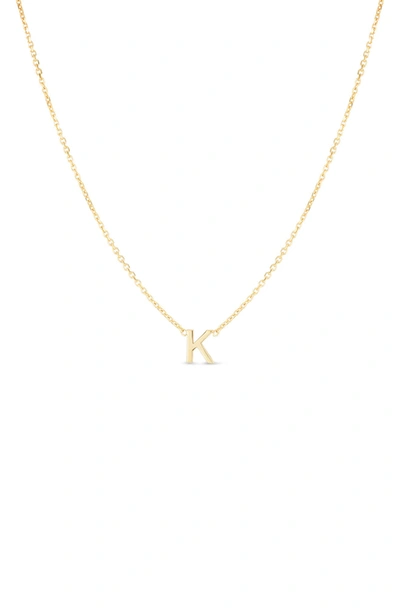 Shop Karat Rush Initial 'k' Pendant Necklace In Yellow