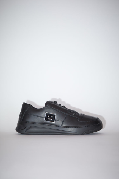 Shop Acne Studios Perey Lace Up Pl Black/black In Lace-up Sneakers