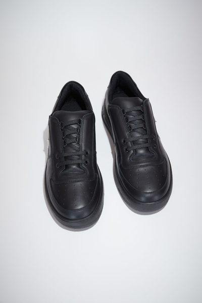 Shop Acne Studios Perey Lace Up Pl Black/black In Lace-up Sneakers