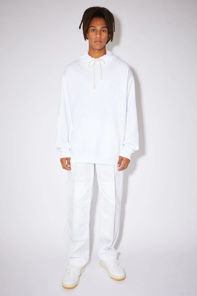 Shop Acne Studios Hooded Sweatshirt Optic White