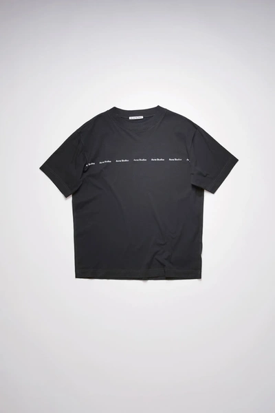 Shop Acne Studios Logo Print T-shirt Black