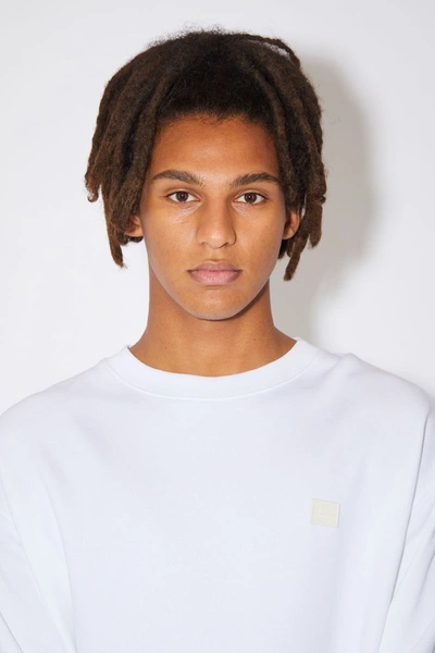 Shop Acne Studios Crew Neck Sweatshirt Optic White