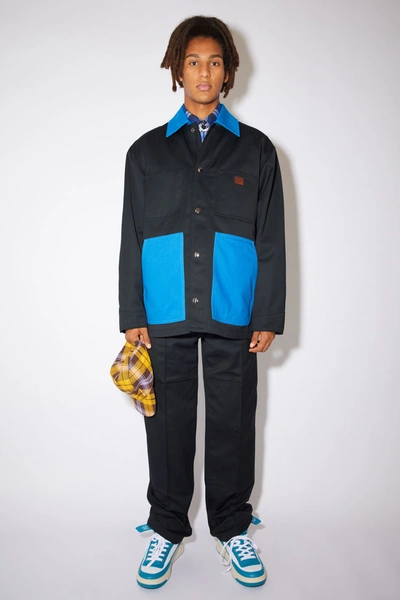 Shop Acne Studios Workwear Jacket Black/royal Blue