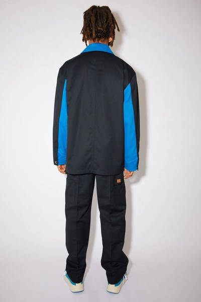 Shop Acne Studios Workwear Jacket Black/royal Blue