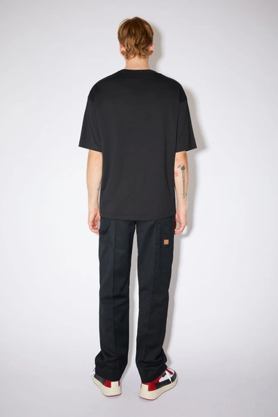 Shop Acne Studios Reflective Face Motif T-shirt Black