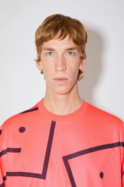 Shop Acne Studios Relaxed Fit T-shirt Electric Pink