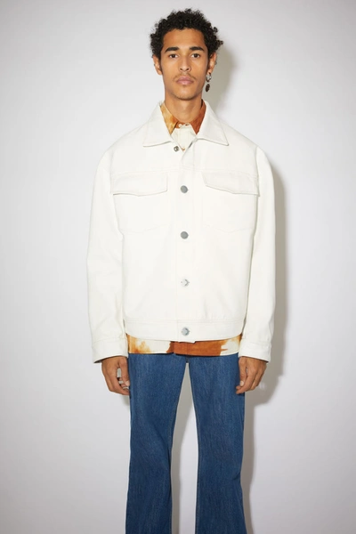 Shop Acne Studios Cotton Twill Jacket Off White