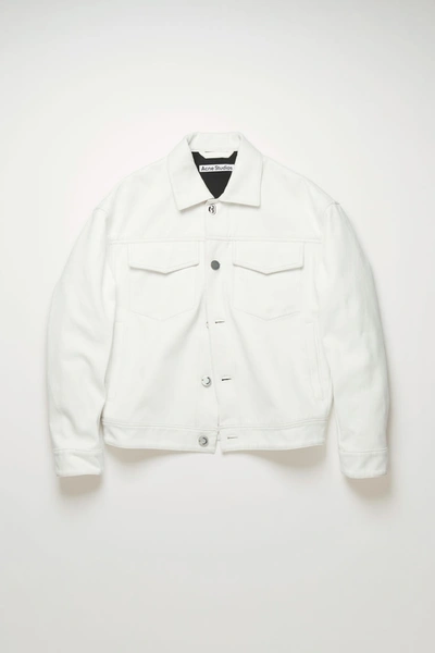 Shop Acne Studios Cotton Twill Jacket Off White