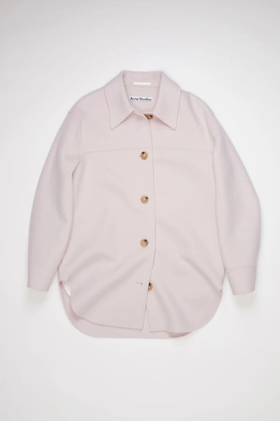 Shop Acne Studios Wool Shirt Jacket Light Purple