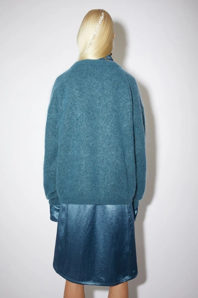 Shop Acne Studios Crewneck Sweater Teal Blue