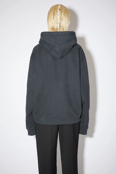 Shop Acne Studios Logo-print Hooded Sweatshirt Black
