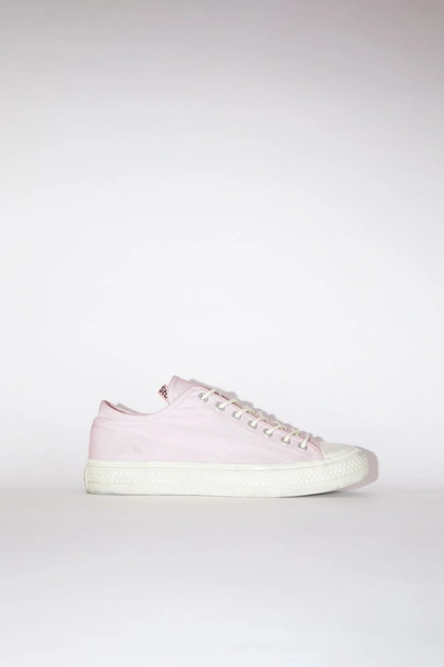 Shop Acne Studios Ballow Tumbled W Pink/off White In Canvas Sneakers