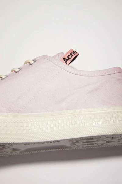 Shop Acne Studios Ballow Tumbled W Pink/off White In Canvas Sneakers