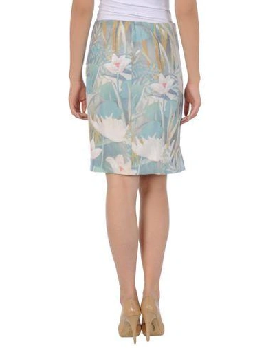 Shop Emporio Armani Knee Length Skirt In Light Green