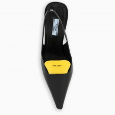 Shop Prada Black/yellow High Slingback Pumps